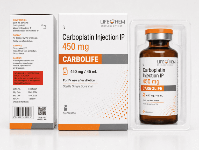 Carboplatin Injection 150mg 450mg Manufacturer - Lifechem Healthcare